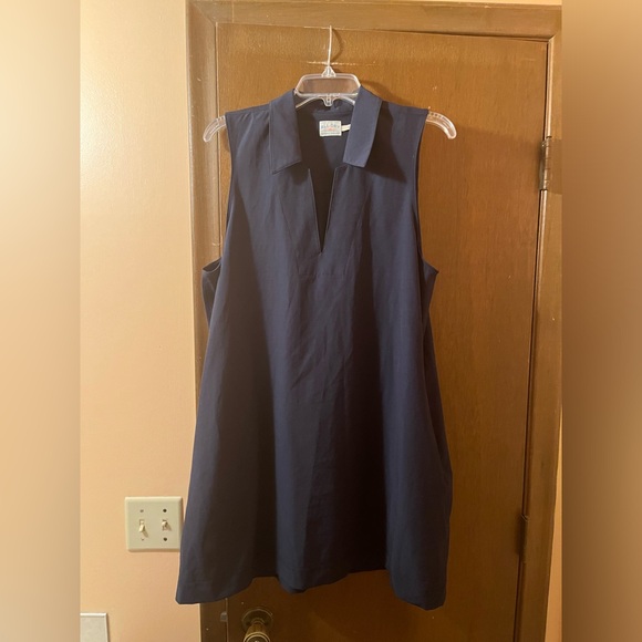 Faherty All Day Polo Dress in Navy Blazer - Picture 4 of 12